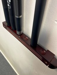 Pool Cue Wall Rack for 6 Cues - Mahogany