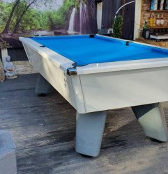 White Wolf Outdoor Gloss Pool Table - 6ft or 7ft
