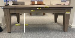 2-4 Week Delivery - Gatley Classic Dark Walnut Pool Dining Table - 6ft or 7ft