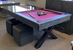 The Xcalibur Pool Dining Table - 7ft Size - ALL FINISHES