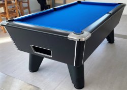 Supreme Winner Black Coin Operated Slate Bed Pool Table
