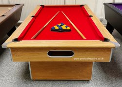 2-4 Week Delivery - Classic Slimline Oak Slate Bed Pool Table - 6ft or 7ft