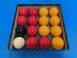 Aramith Pool Ball Set UK Red & Yellows Set