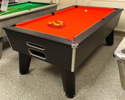 2-3 Week Delivery - 7ft Classic Black Slate Bed Pool Table