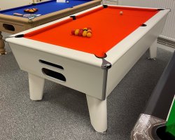 2-3 Week Delivery - 7ft Optima Classic White Slate Bed Pool Table