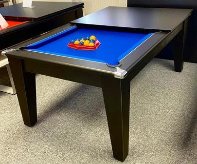 Classic  Pool Dining Table in a Black Cabinet Finish