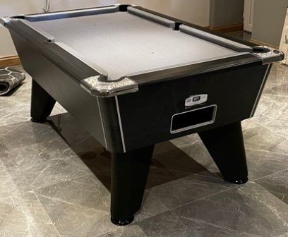 Omega Pro Pool Table in Black with Grey