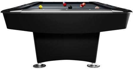 Dynamic II slate bed pool table in Black Gloss
