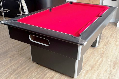 Classic Slimline Pool Table in Black