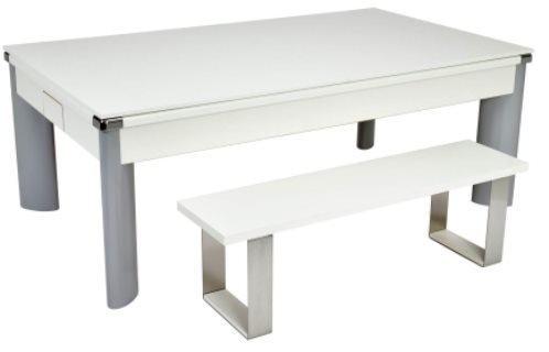 Fusion Pool Dining Table in a White Cabinet Finish