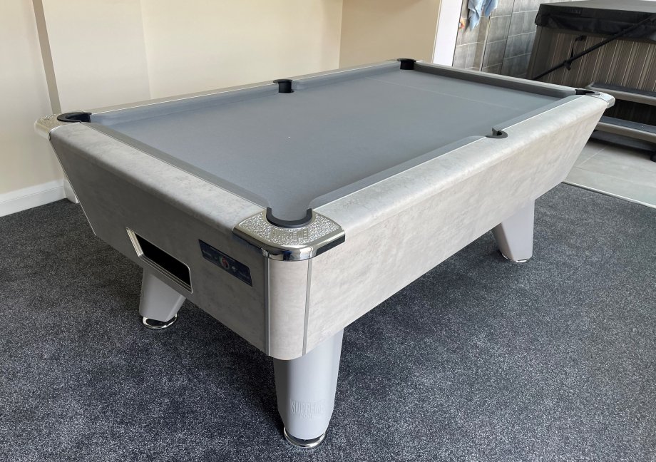 7ft Stone Grey Pool Table with Grey Cloth
