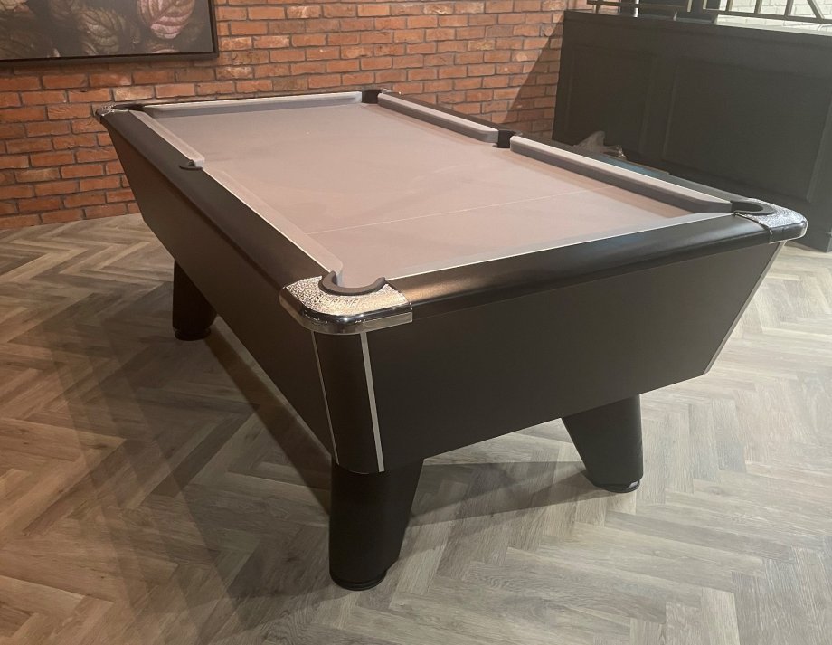 Black 7ft Supreme Winner Pool Table with Grey Cloth