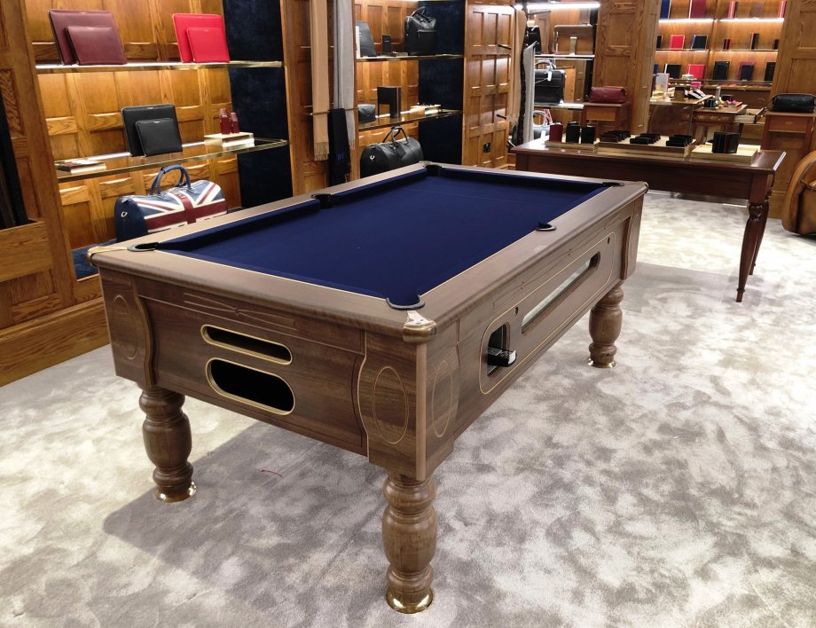 Coin Operated Slate Bed Pool Table in business location