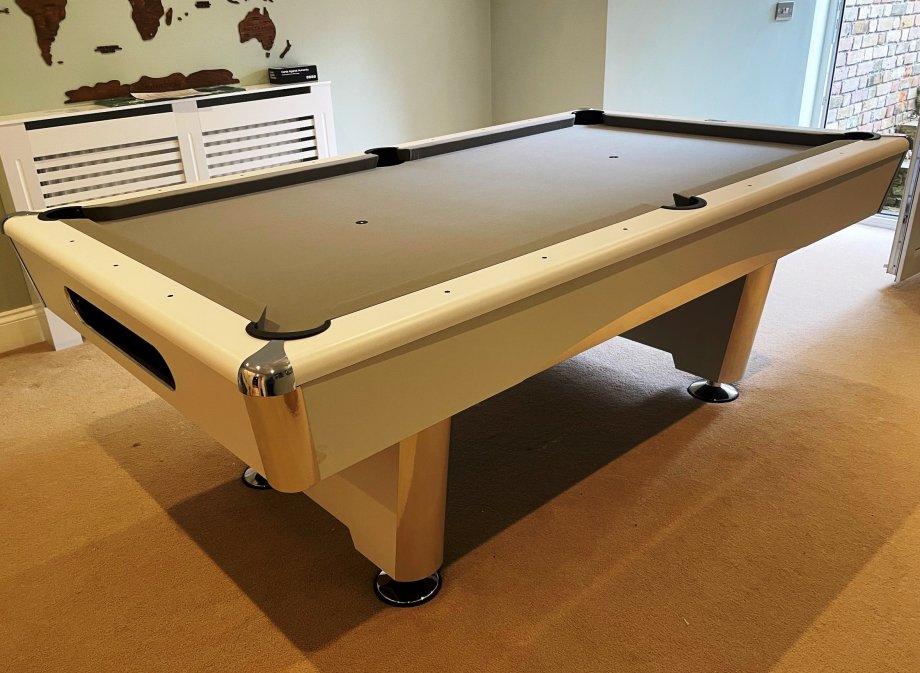 8ft White Triumph Pool Table