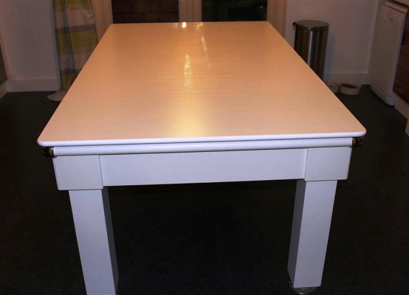 Tuscany Pool Dining Table in White - End View