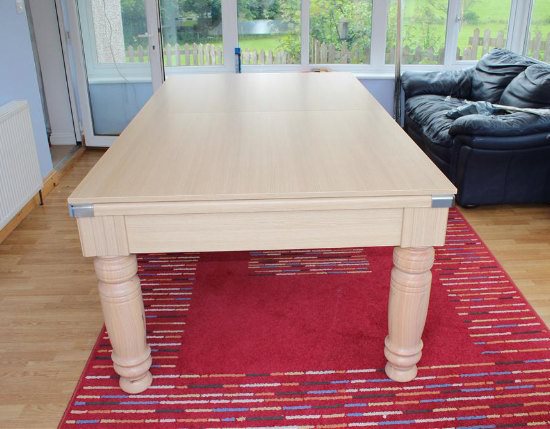 Majestic pool dining table in Oak 7ft