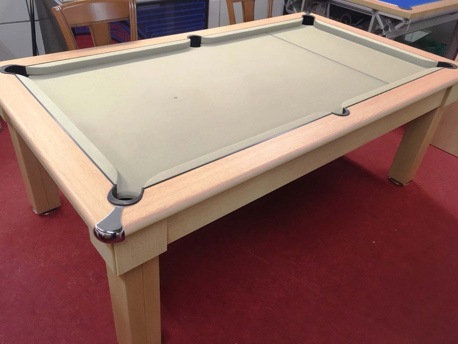 Tuscany Pool Dining Table in Light Oak with Sage Smart Cloth