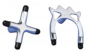 Chrome Rest Head Set - Spider and Cross Rest Head
