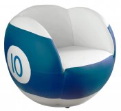 Pool Ball Chair - Blue and White 10 Ball