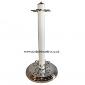 White and Chrome - Free Standing Cue Rack for 6 Cues