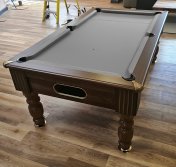 1-3 Week Delivery - 7ft Optima Monaco Dark Walnut Pool Table