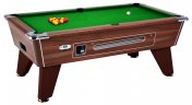 DPT Omega Pro Dark Walnut Coin Operated Slate Bed Pool Table