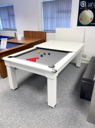 Gatley Traditional Pool Dining Table in White - 6ft or 7ft.