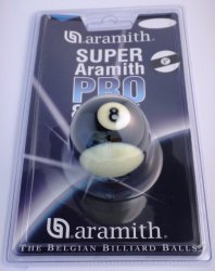Aramith Striped Black Ball 2 Inch UK Size