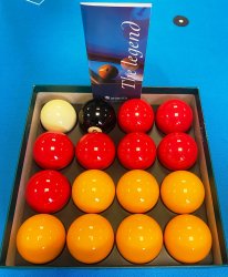 Aramith Pool Ball Set UK Red & Yellows Set