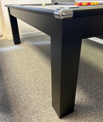 4-6 Week Delivery - Modern Classic Black Pool Dining Table - 6ft or 7ft