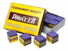 Pioneer Pool Cue Chalk 12 Cubes - Blue, Green, Red