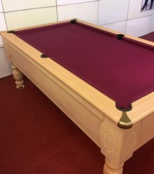 Optima Domestic Light Oak Slate Bed Pool Table