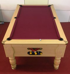 Optima Domestic Light Oak Slate Bed Pool Table