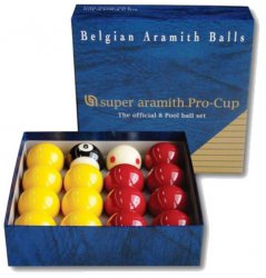 Aramith Pro Cup UK 2 Inch Red and Yellow Tournament Balls