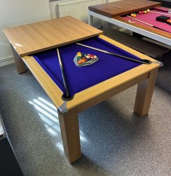 4-6 Week Delivery - Modern Classic Oak Pool Dining Table - 6ft or 7ft