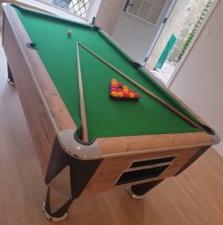 Sam Atlantic Champion Pool Table - Country Oak Finish