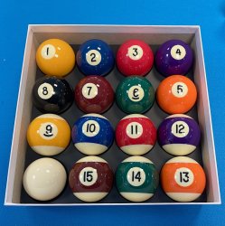 Aramith Pool Balls Spots and Stripes UK 2 Inch Set