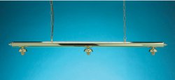Pool Table Lighting Set - Bar & 3 Shades in Brass Finish