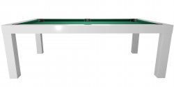 Dynamic Mozart White 7ft American Pool Dining Table