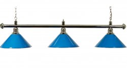 Pool Lighting Set - Chrome Canopy Bar & 3 Blue Shades