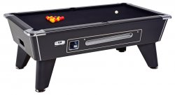 DPT Omega Pro Black Coin Operated Slate Bed Pool Table