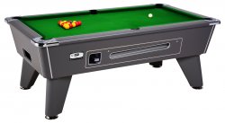 DPT Omega Pro Onyx Grey Coin Operated Slate Bed Pool Table