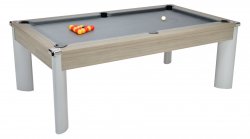 DPT Fusion Grey Oak Pool Dining Table - 6ft or 7ft