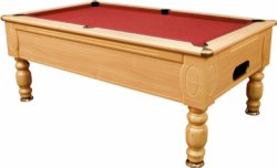 Optima Domestic Light Oak Slate Bed Pool Table