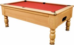 Optima Domestic Light Oak Slate Bed Pool Table