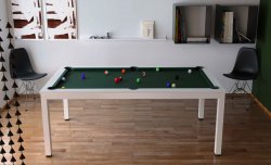 Dynamic Vancouver 7ft Matt White American Pool Dining Table