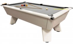 White Wolf High Gloss Slate Bed Pool Table - 6ft or 7ft