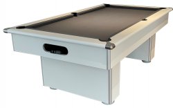 Gatley Slimline White Slate Bed Pool Table - 6ft or 7ft