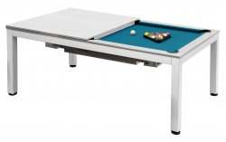 Dynamic Vancouver 7ft Matt White American Pool Dining Table