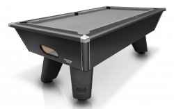 Cry Wolf Matt Black Pool Table - 6ft or 7ft
